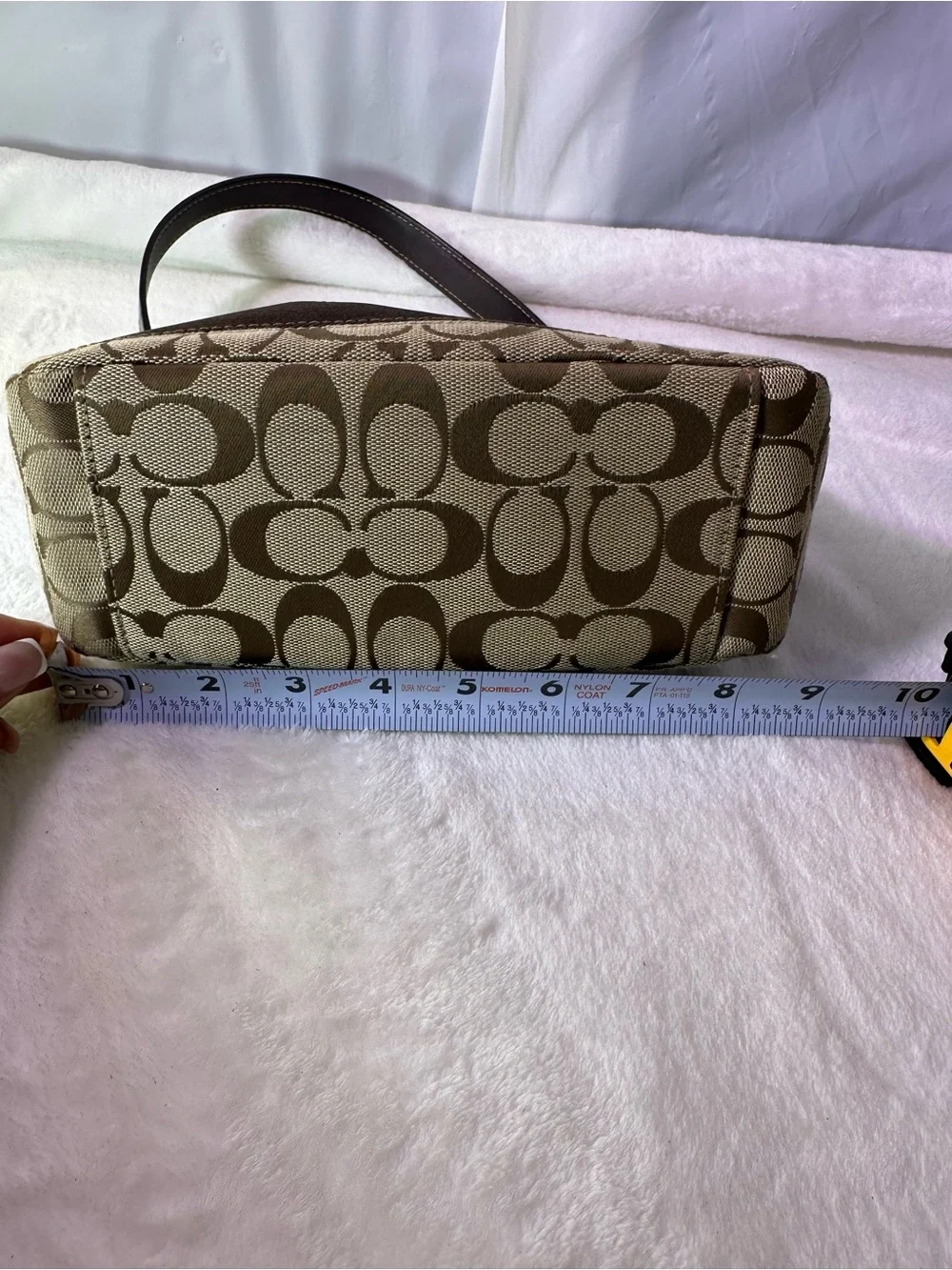 Coach Signature Canvas Shoulder Bag in Brown